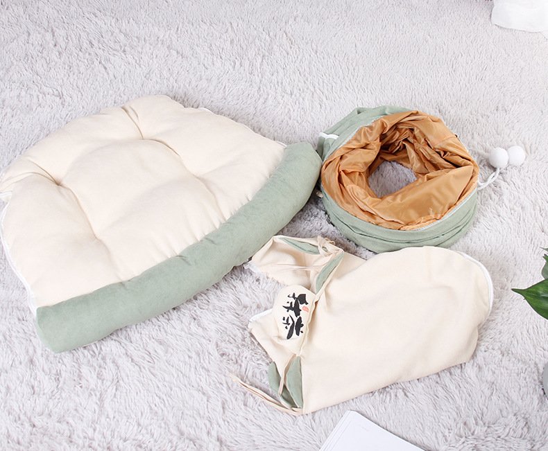 Luxury Cat Tunnel Bed Multi Play Tunnel Mat for Pet Cats. Includes Attached Toy 4 Luxury Cat Tunnel Bed Multi Play Tunnel Mat for Pet Cats. Includes Attached Toy - Image 4