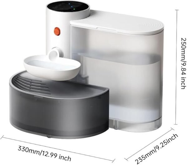 Smart Pet Water Fountain, 105oz/3L Rechargeable Automatic Water Dispenser for Cats and Dogs, Large Capacity Wireless Cat Water Fountain, Innovative Pet Gravity Water Dispenser for Pets - Image 4